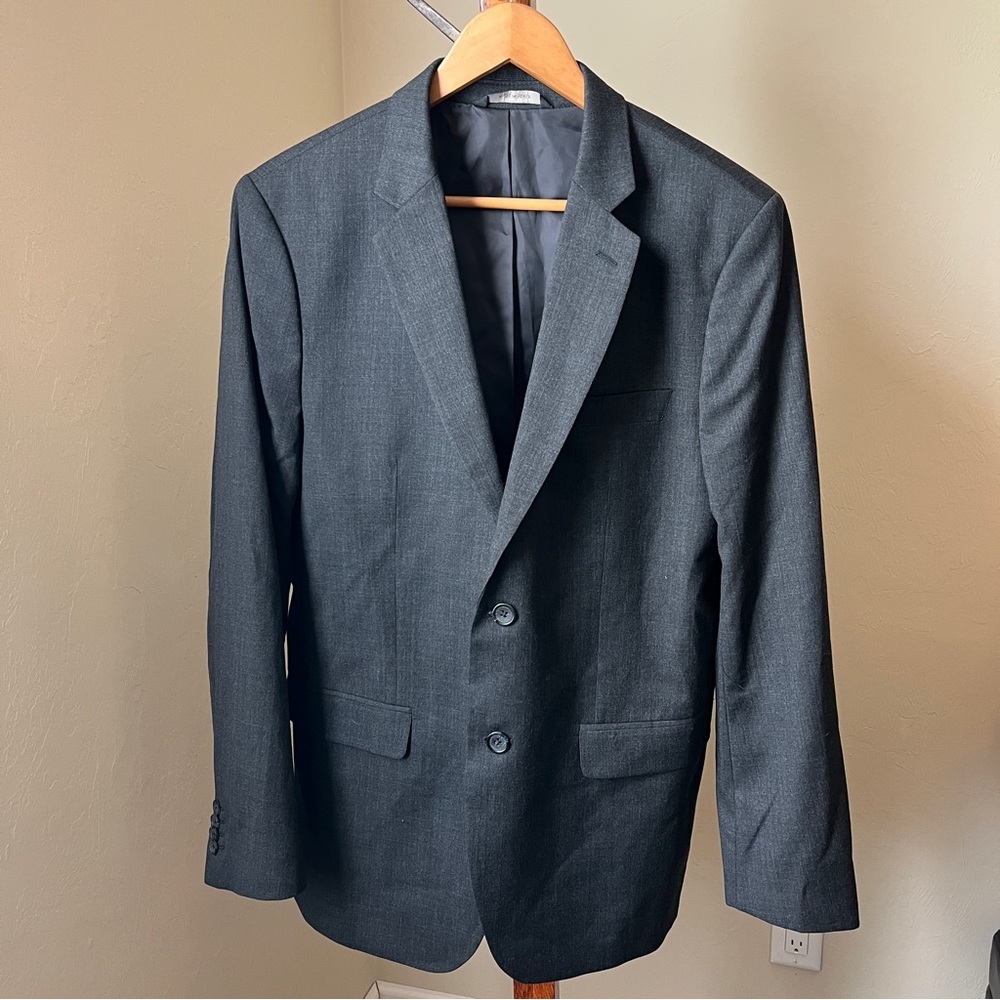 Banana Republic Mens Blazer Jacket 42 Sport Coat Tailored Slim Fit Charcoal Gray